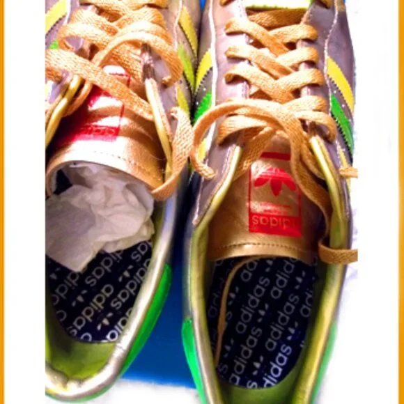 One Of A Kind Adidas Originals Leather Athletic Metallic  display picture 1